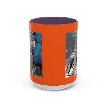 2-sided, Scabby Road Orange Accent Mug by CreepyCrafts.boo