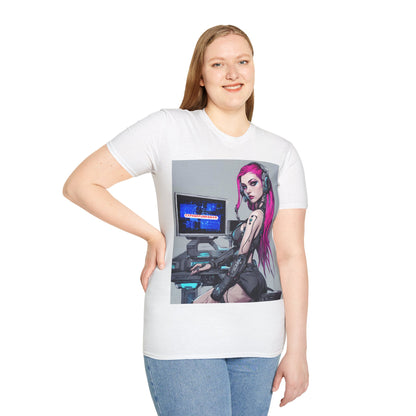 Netrunner Cyberpunk Light colors Unisex T-Shirt by cypherpunkgear.com