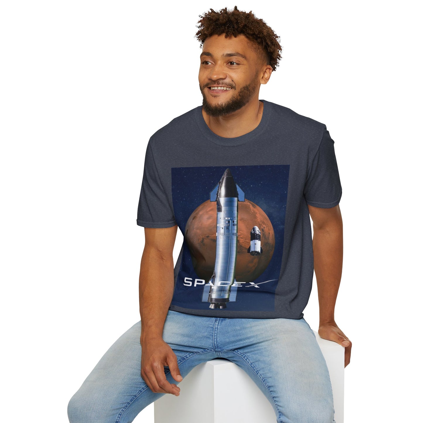 SpaceX Mars Unisex T-Shirt by cypherpunkgear.com