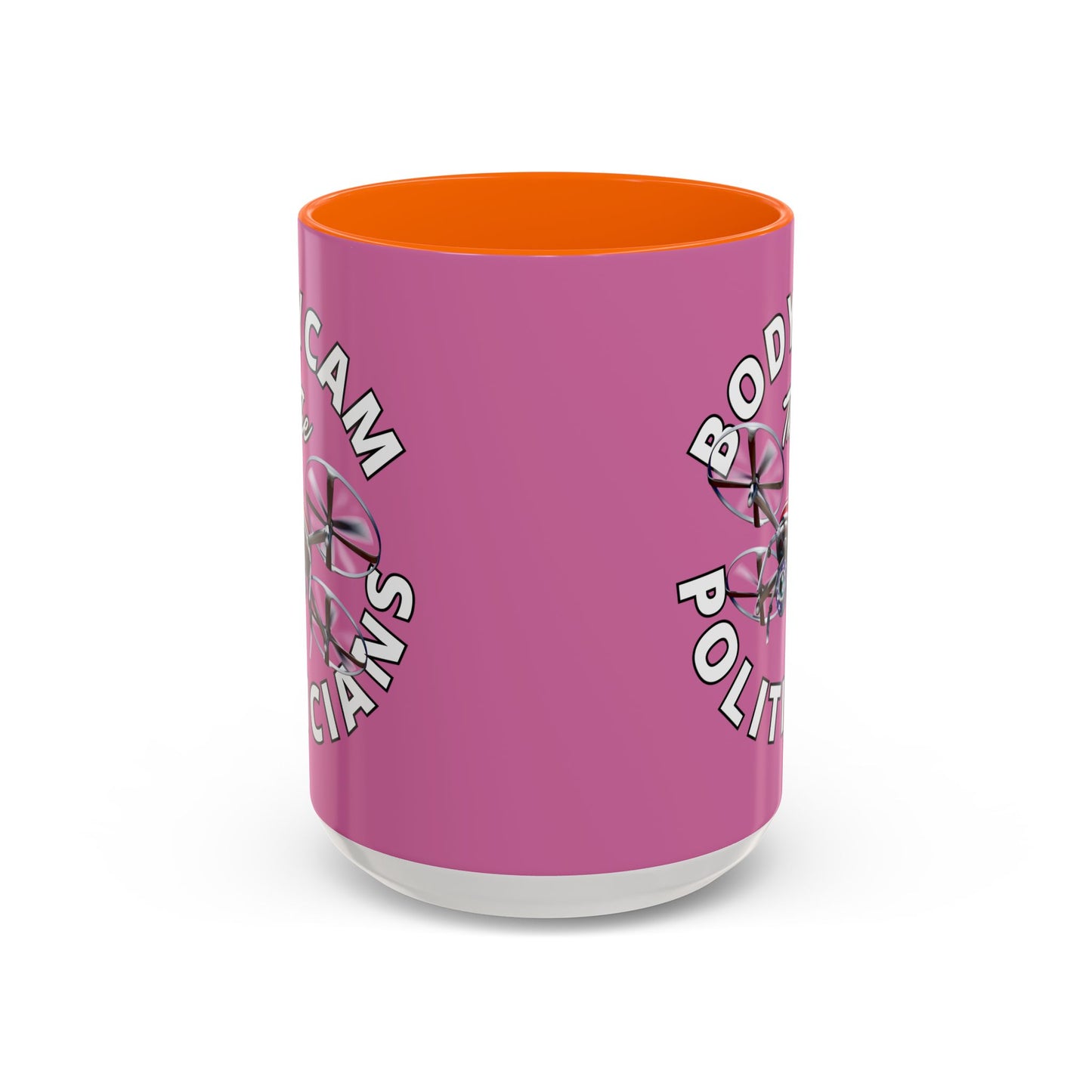 Bodycam the Politicians Drone Pink Accent Mug by cypherpunkgear.com