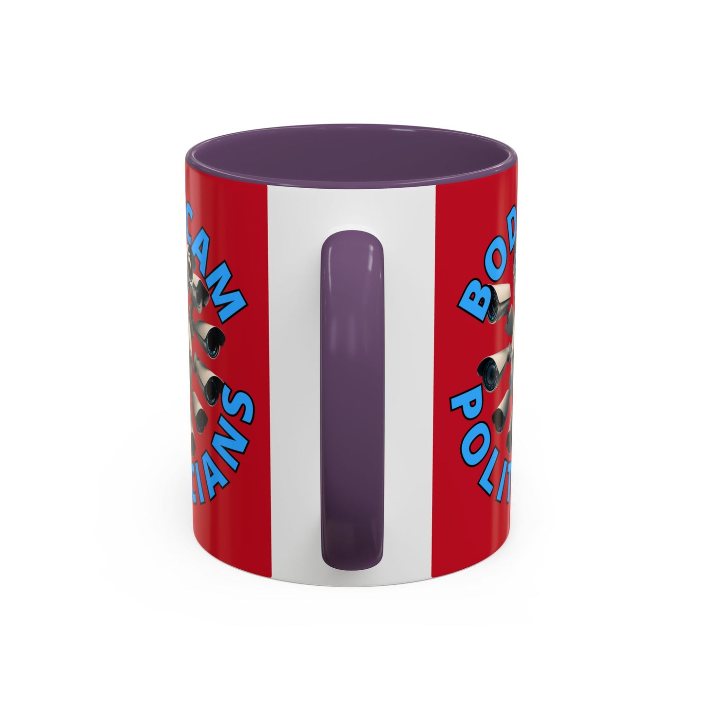 Bodycam the Politicians Cameras Red Accent Mug by cypherpunkgear.com