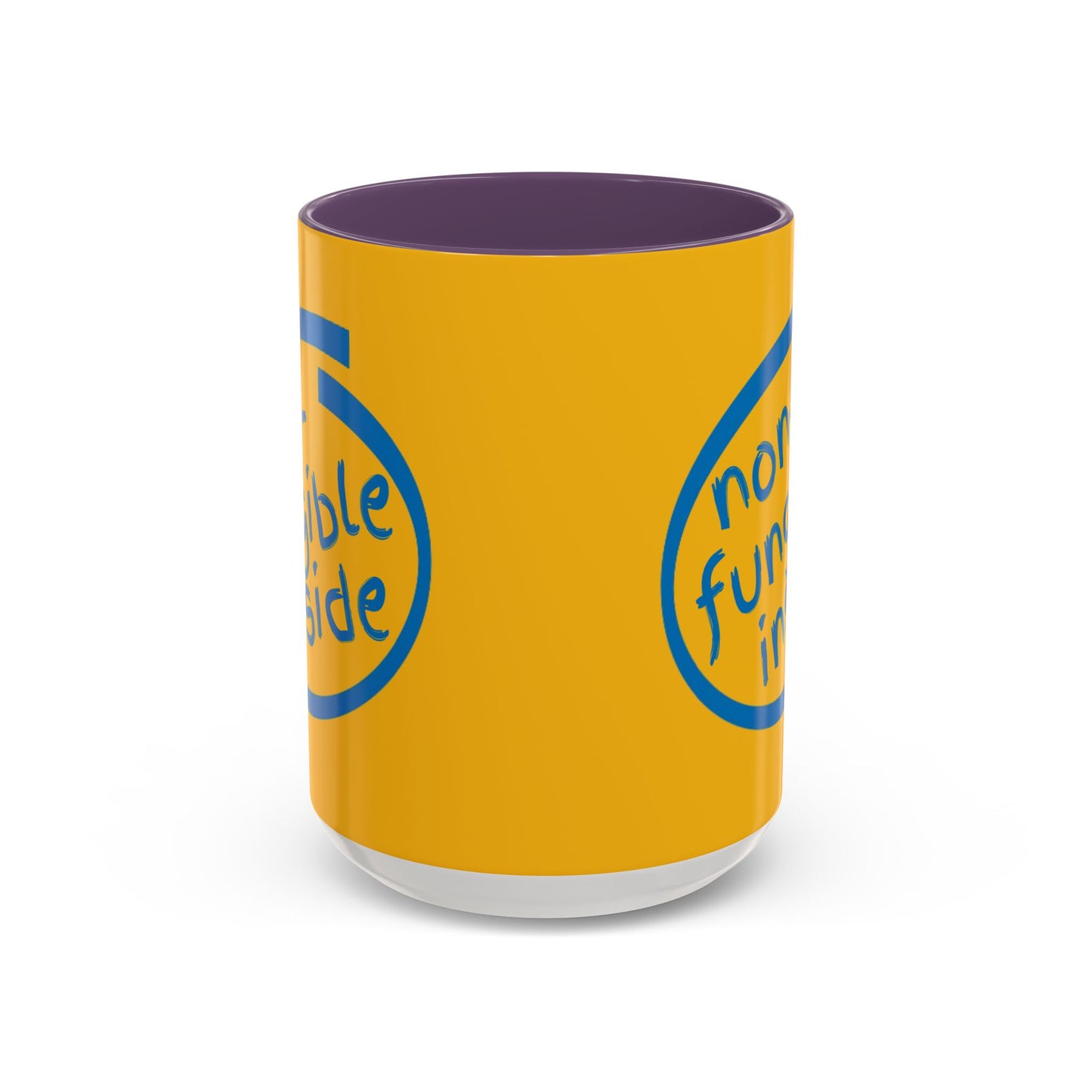 Non-Fungible Inside Yellow Accent Mug by cypherpunkgear.com