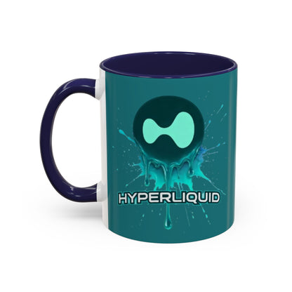 HYPE Drip Hyperliquid Accent Mug by cypherpunkgear.com