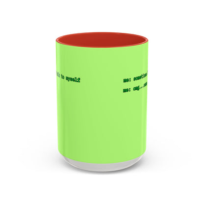 Sometimes I talk to myself - me: omg...same Light Green Accent Mug by cypherpunkgear.com