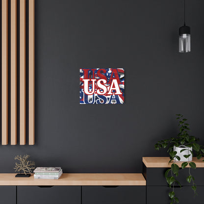 USA! USA! USA White Center Metal Art Sign by cypherpunkgear