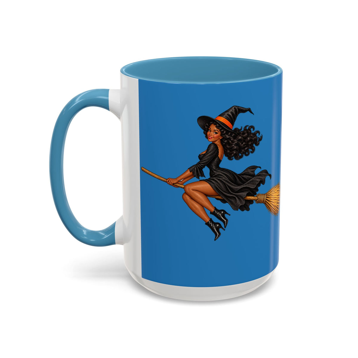 Velvet Vex Blue Accent Mug by CreepyCrafts.boo