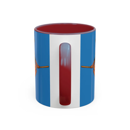 Velvet Vex Blue Accent Mug by CreepyCrafts.boo