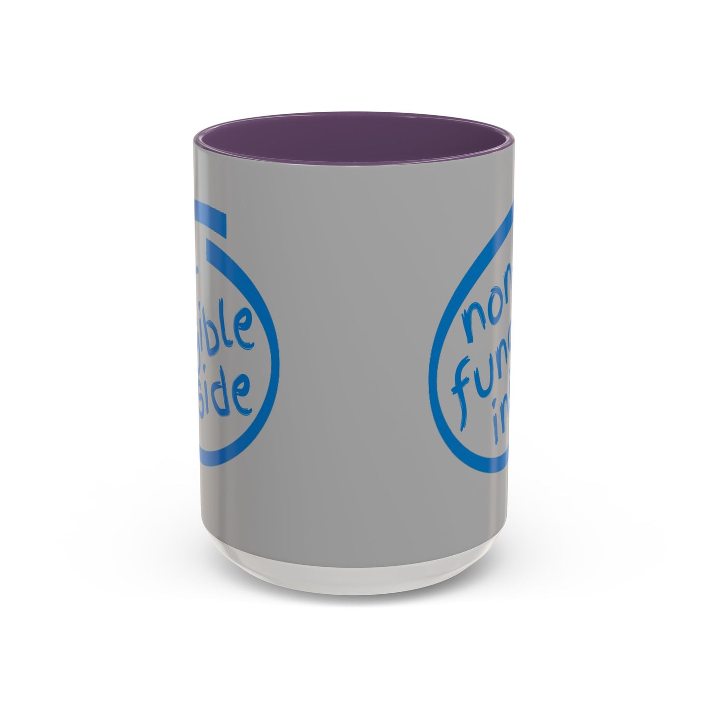 Non-Fungible Inside Grey Accent Mug by cypherpunkgear.com