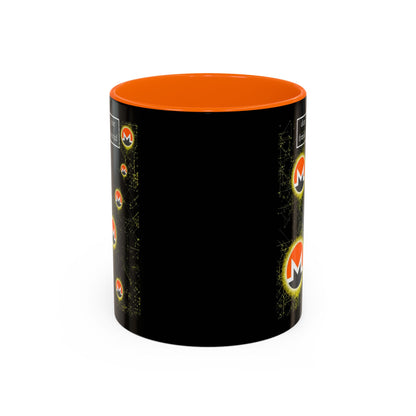 Monero (XMR) don't assume your freedoms are assured Black Accent Mug by cypherpunkgear.com