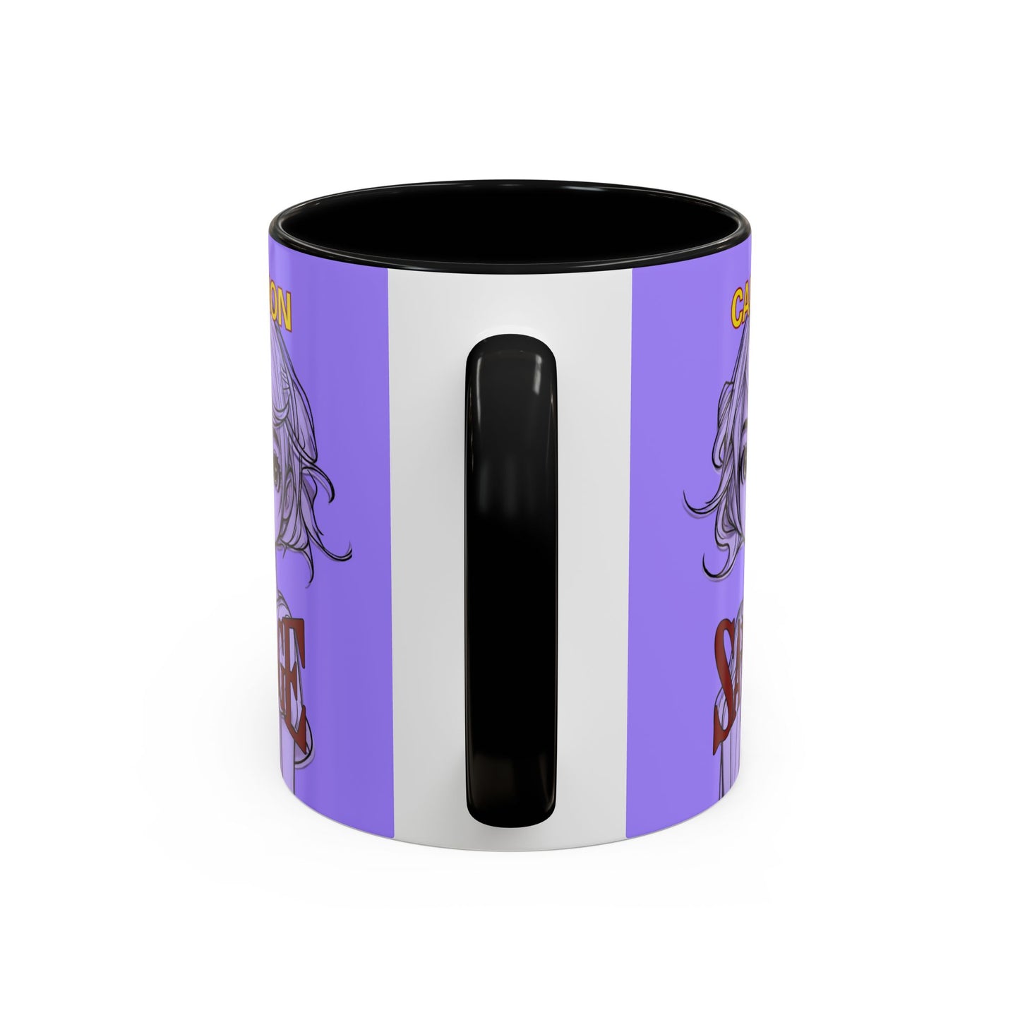 Caution, Savage Light Purple Accent Mug by cypherpunkgear.com