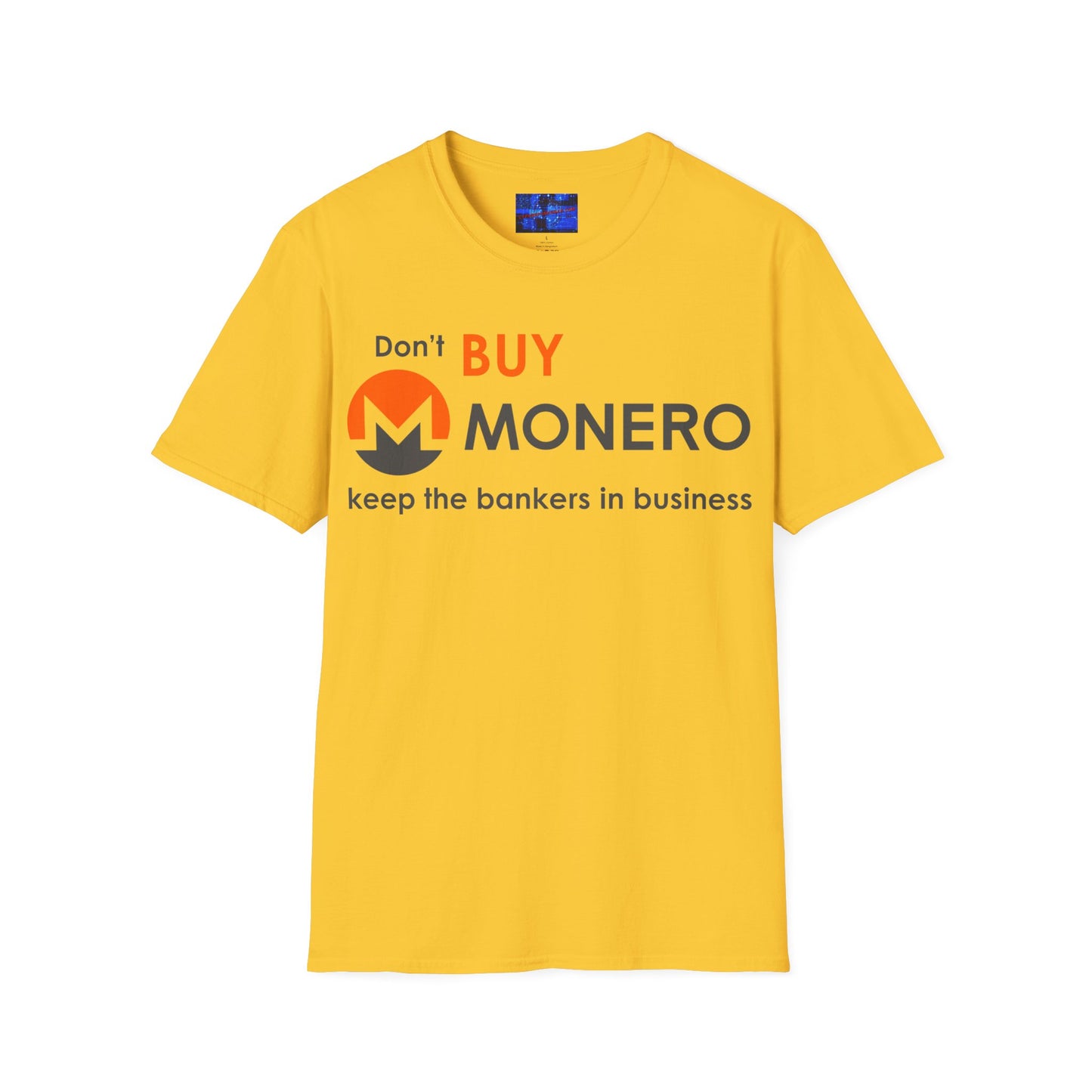 Don't buy Monero (XMR) Light colors Unisex T-Shirt by cypherpunkgear.com