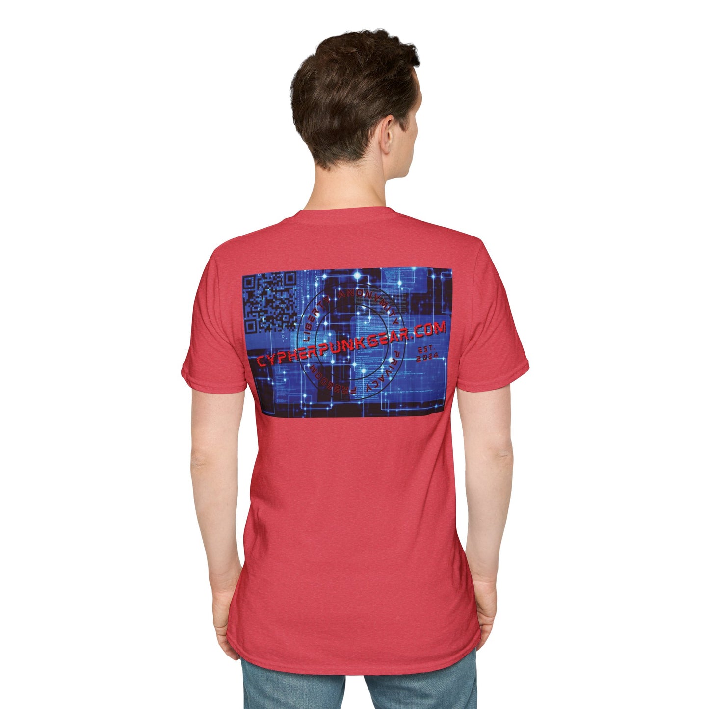 2-sided, cypherpunkgear.com logo Light colors Unisex T-Shirt by cypherpunkgear.com