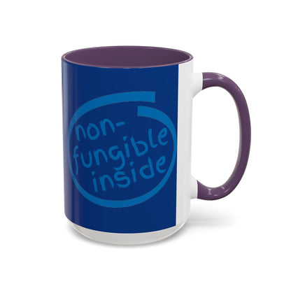 Non-Fungible Inside Dark Blue Accent Mug by cypherpunkgear.com