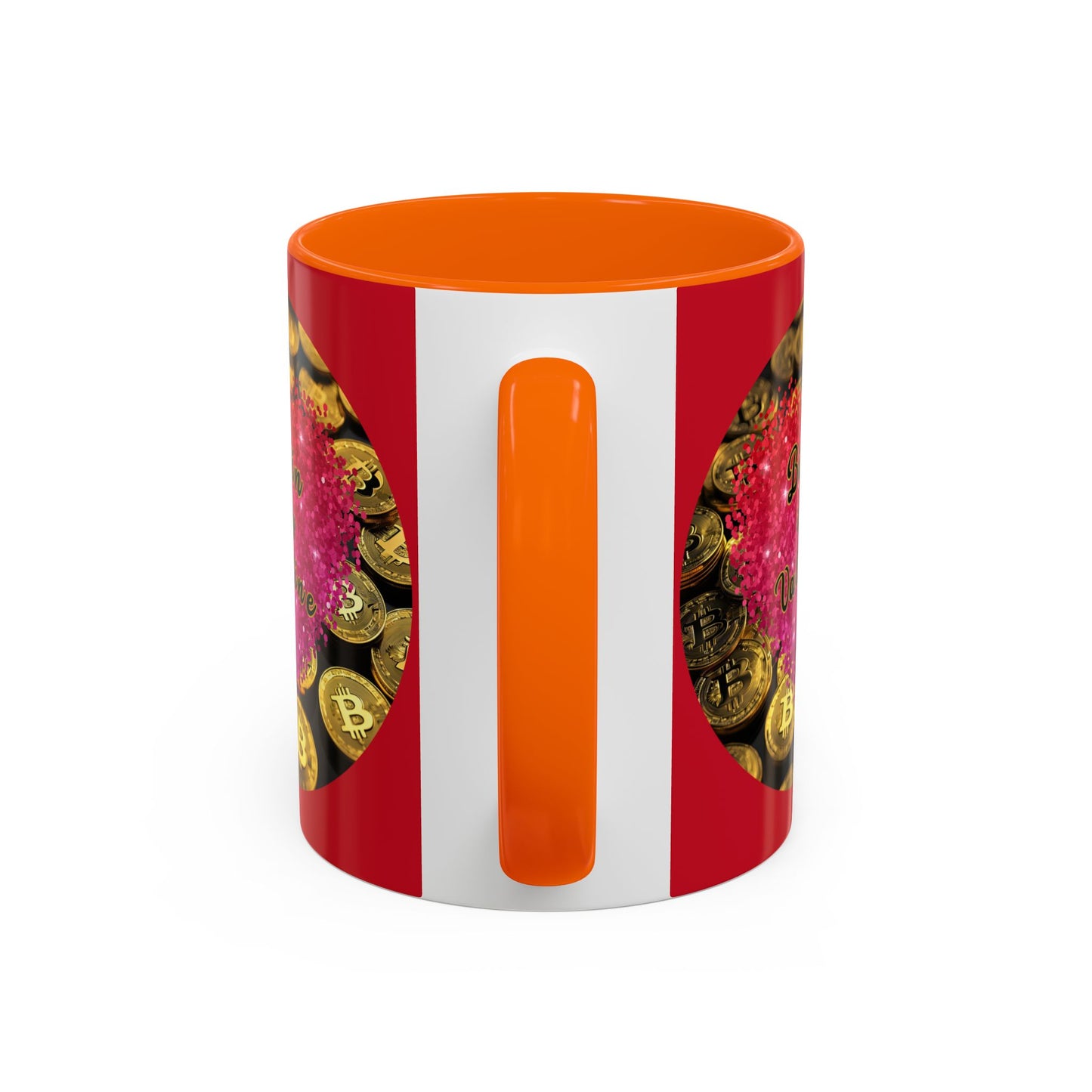 Bitcoin is My Valentine Red Accent Mug by cypherpunkgear.com
