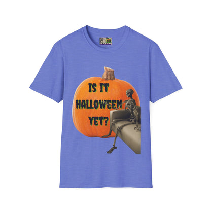 Is it Halloween yet? Skeleton's Giant Pumpkin Light colors Unisex T-Shirt by CreepyCrafts.boo