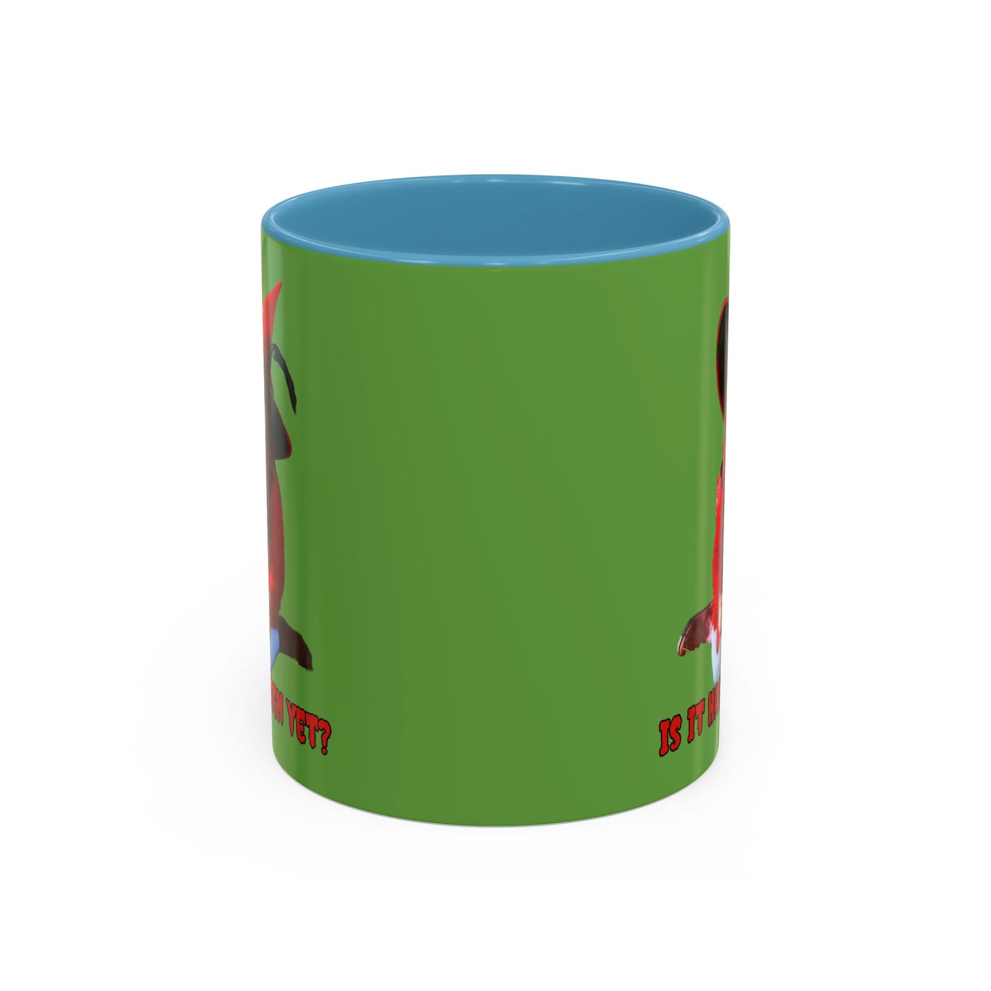 Is it Halloween yet? Green Accent Mug by CreepyCrafts.boo
