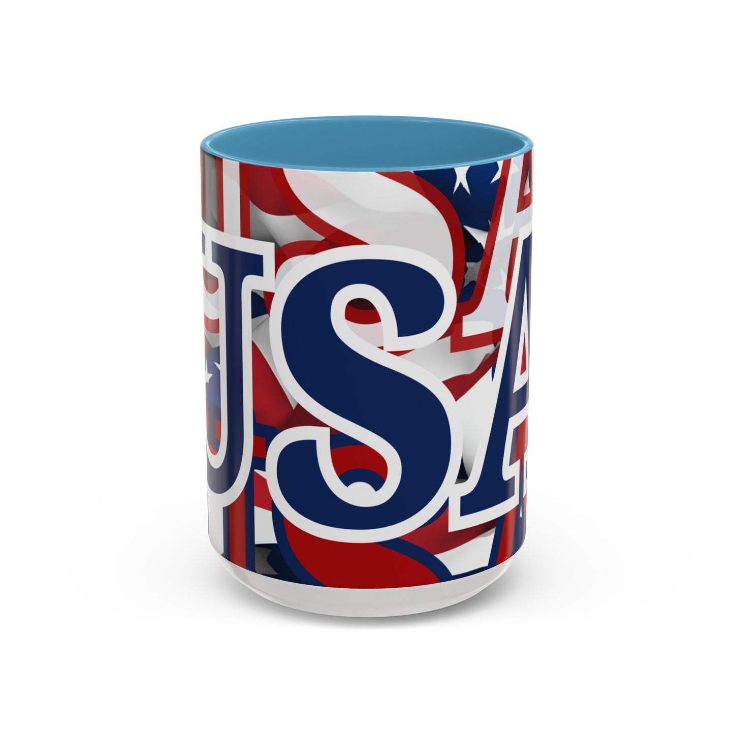 USA! USA! USA BLfont Patriot Accent Mug by cypherpunkgear