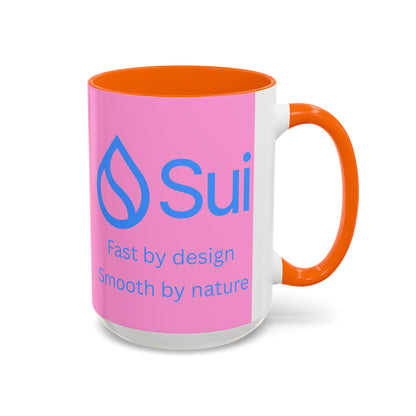 SUI Pink Accent Mug by cypherpunkgear.com