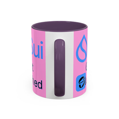 Sui: Get Slushed Pink Accent Mug by cypherpunkgear.com