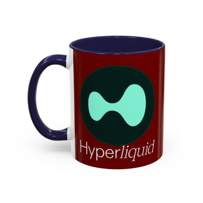 Hyperliquid White font Red Accent Mug by cypherpunkgear.com