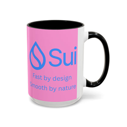SUI Pink Accent Mug by cypherpunkgear.com