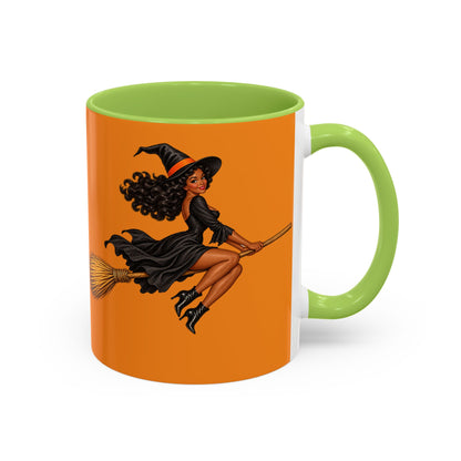 Velvet Vex Orange Accent Mug by CreepyCrafts.boo