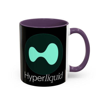Hyperliquid White font Black Accent Mug by cypherpunkgear.com