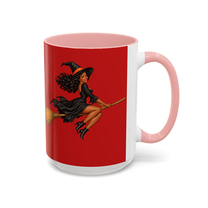 Velvet Vex Red Accent Mug by CreepyCrafts.boo