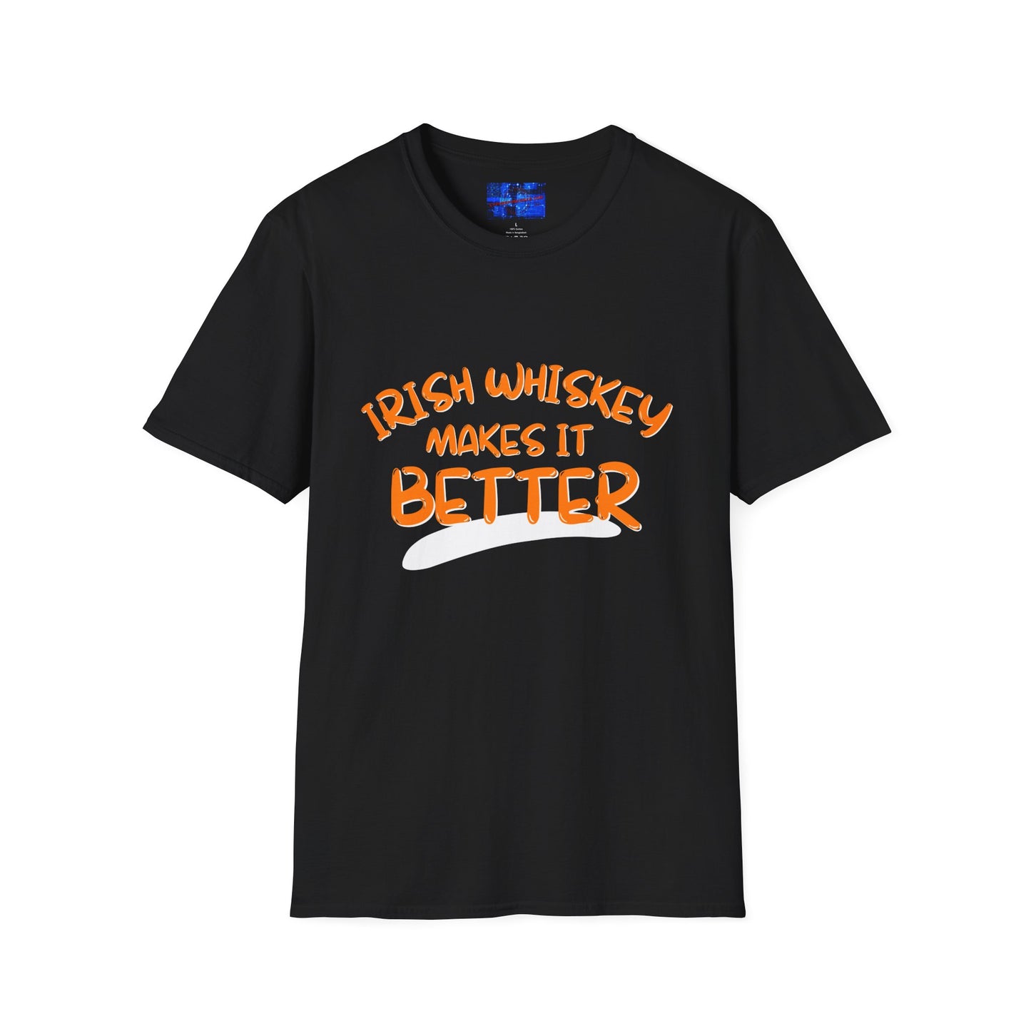 Irish Whiskey makes it better OGfont DKcolors Unisex T-Shirt by cypherpunkgear.com