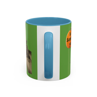 Is it Samhain yet? Skeleton's Pumpkin Green Accent Mug by CreepyCrafts.boo