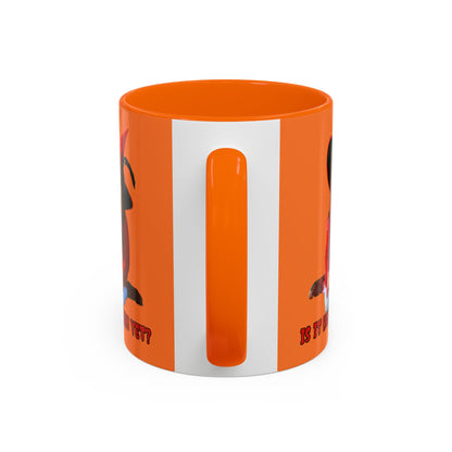 Is it Halloween yet? Orange Accent Mug by CreepyCrafts.boo