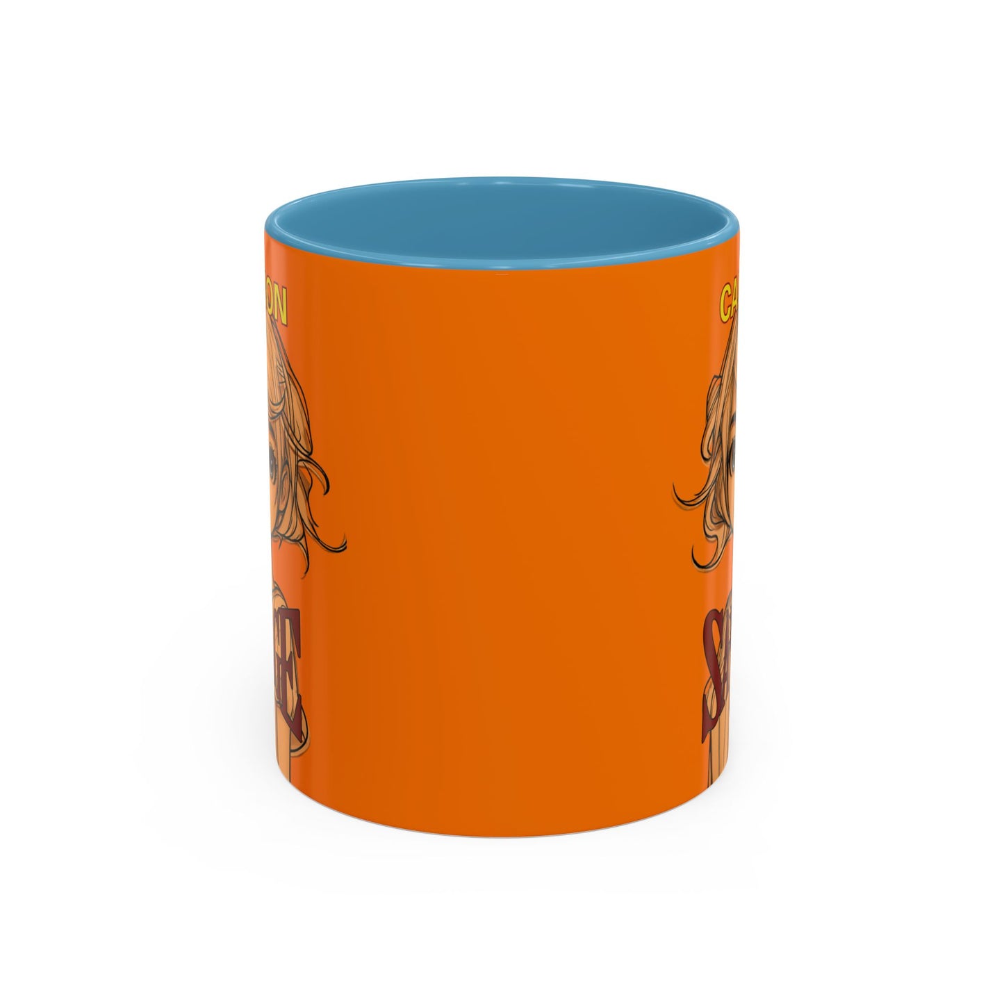 Caution, Savage Orange Accent Mug by cypherpunkgear.com