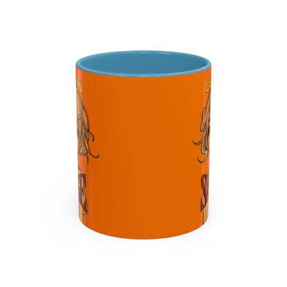 Caution, Savage Orange Accent Mug by cypherpunkgear.com