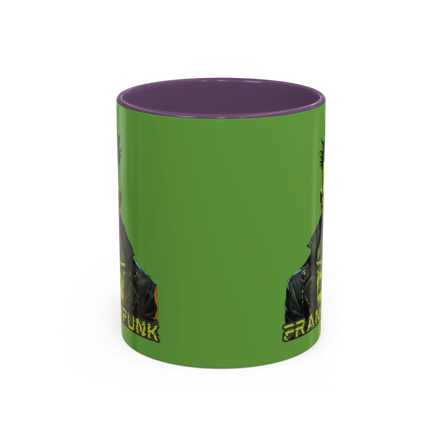Frankenpunk Green Accent Mug by CreepyCrafts.boo