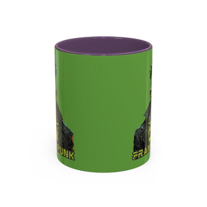 Frankenpunk Green Accent Mug by CreepyCrafts.boo