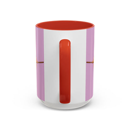Hazel Hex Pink Accent Mug by CreepyCrafts.boo