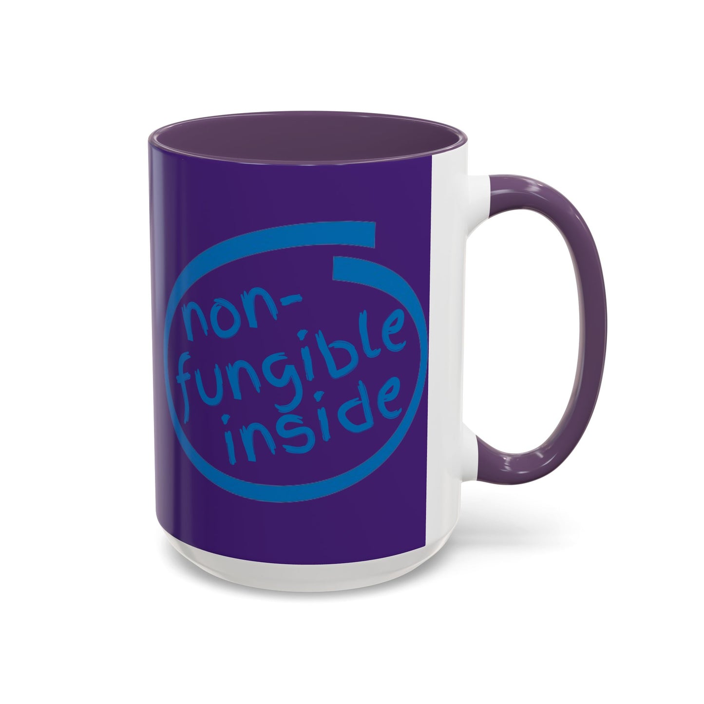 Non-Fungible Inside Purple Accent Mug by cypherpunkgear.com