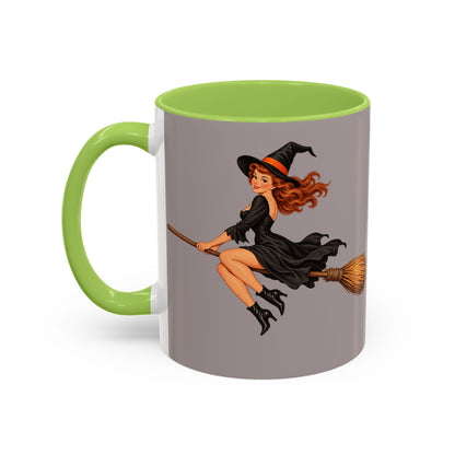 Hazel Hex Grey Accent Mug by CreepyCrafts.boo