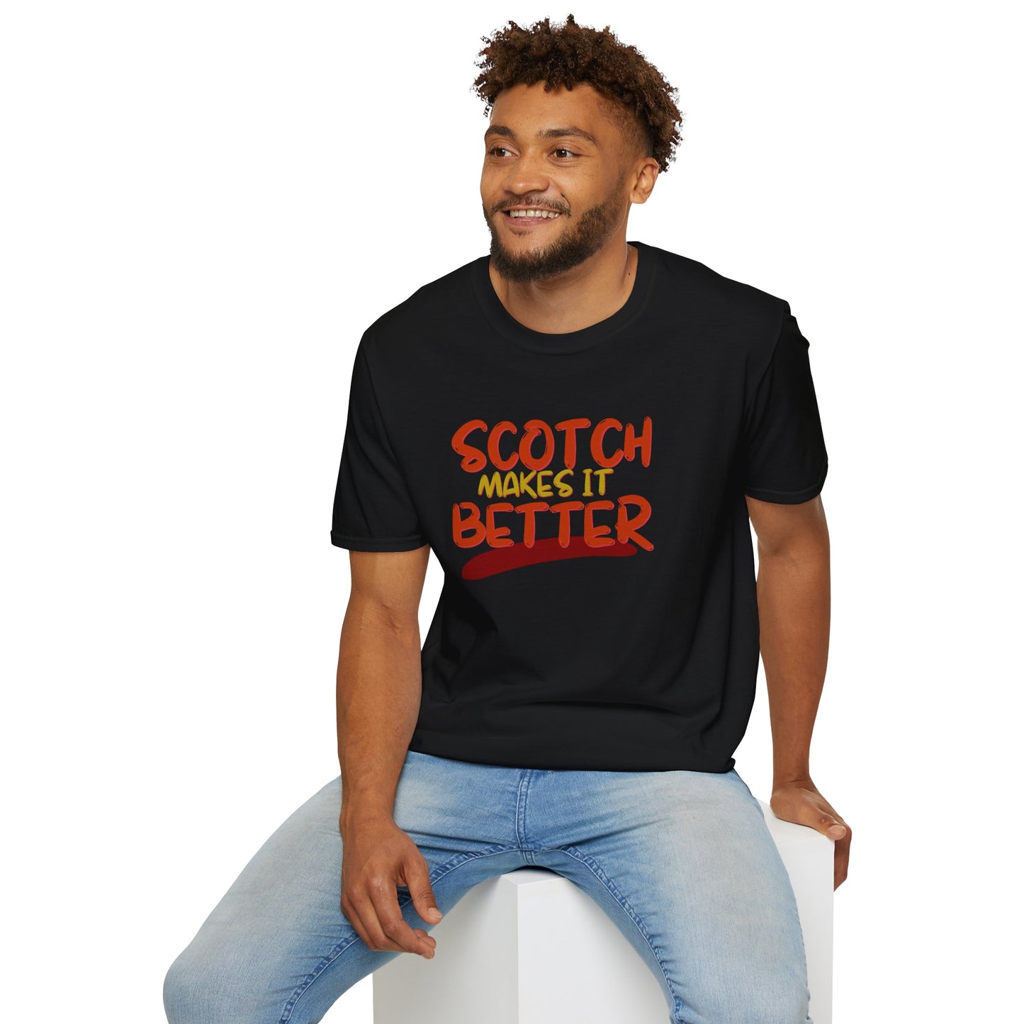 Scotch makes it better Dark colors Unisex T-Shirt by cypherpunkgear.com