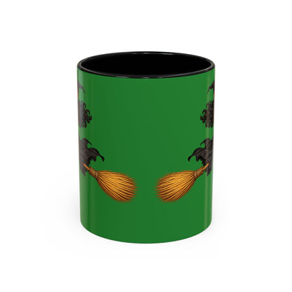 Velvet Vex Green Accent Mug by CreepyCrafts.boo