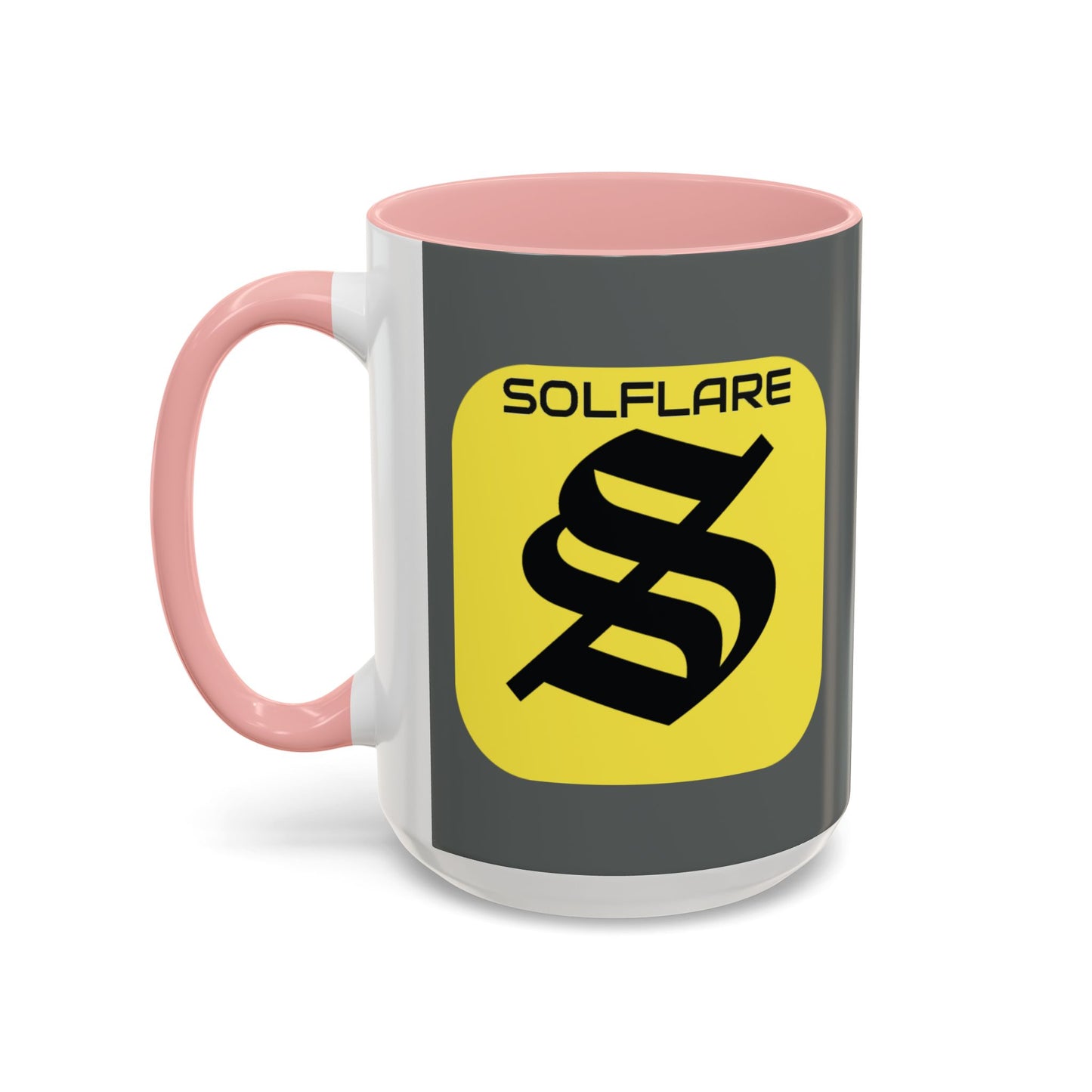 SolflareLogo Grey Accent Mug by cypherpunkgear.com