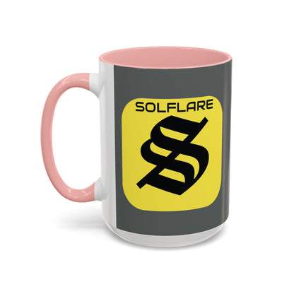 SolflareLogo Grey Accent Mug by cypherpunkgear.com