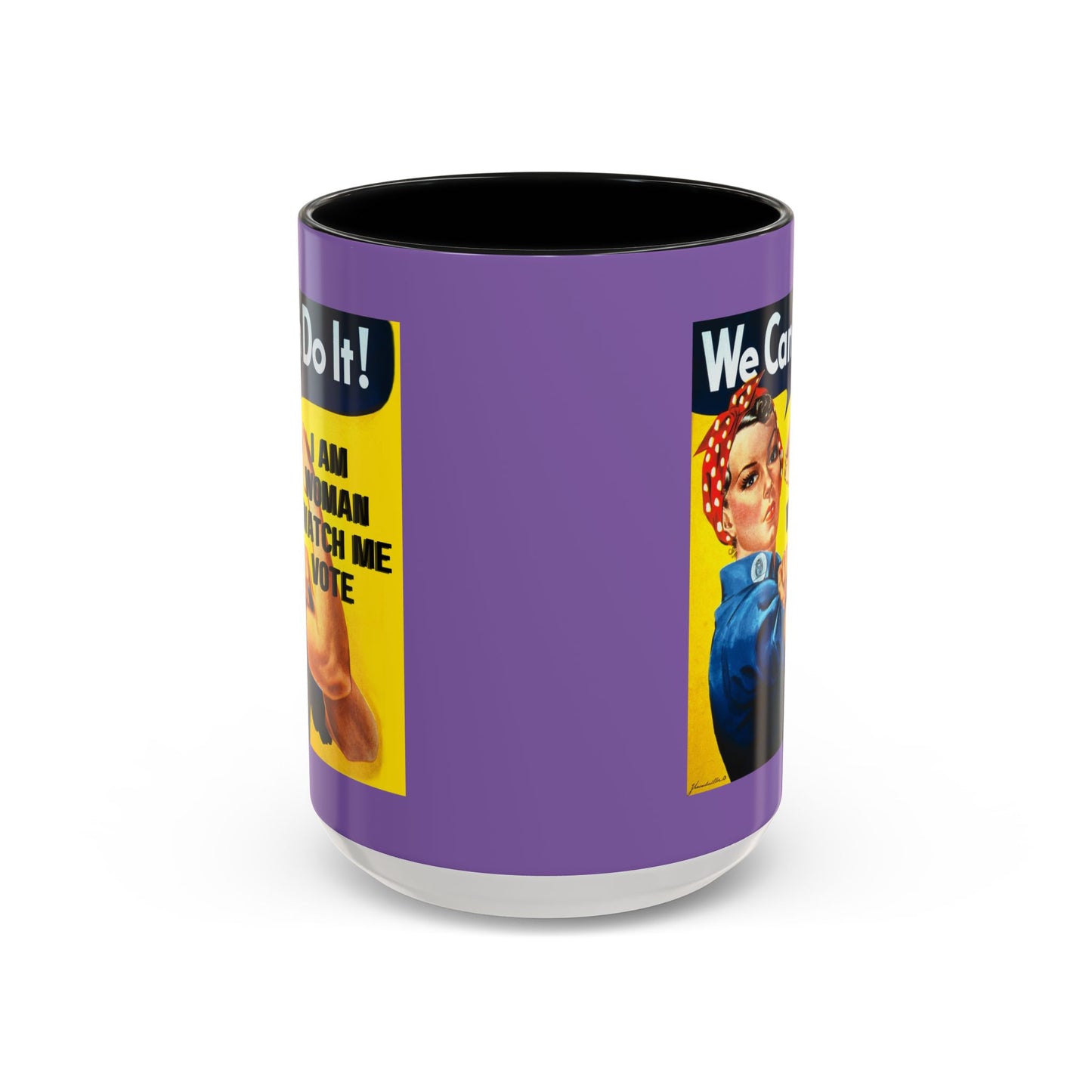 I Am Woman Watch Me Vote Rosie Light Purple Accent Mug by cypherpunkgear.com