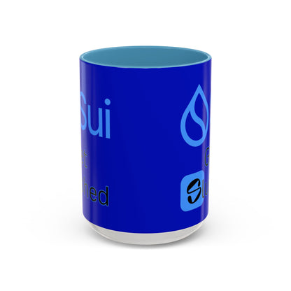 Sui: Get Slushed Dark Blue Accent Mug by cypherpunkgear.com