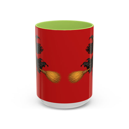 Velvet Vex Red Accent Mug by CreepyCrafts.boo