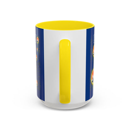Monero (XMR) don't assume your freedoms are assured Blue Accent Mug by cypherpunkgear.com
