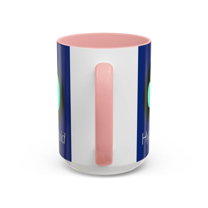 Hyperliquid White font Blue Accent Mug by cypherpunkgear.com
