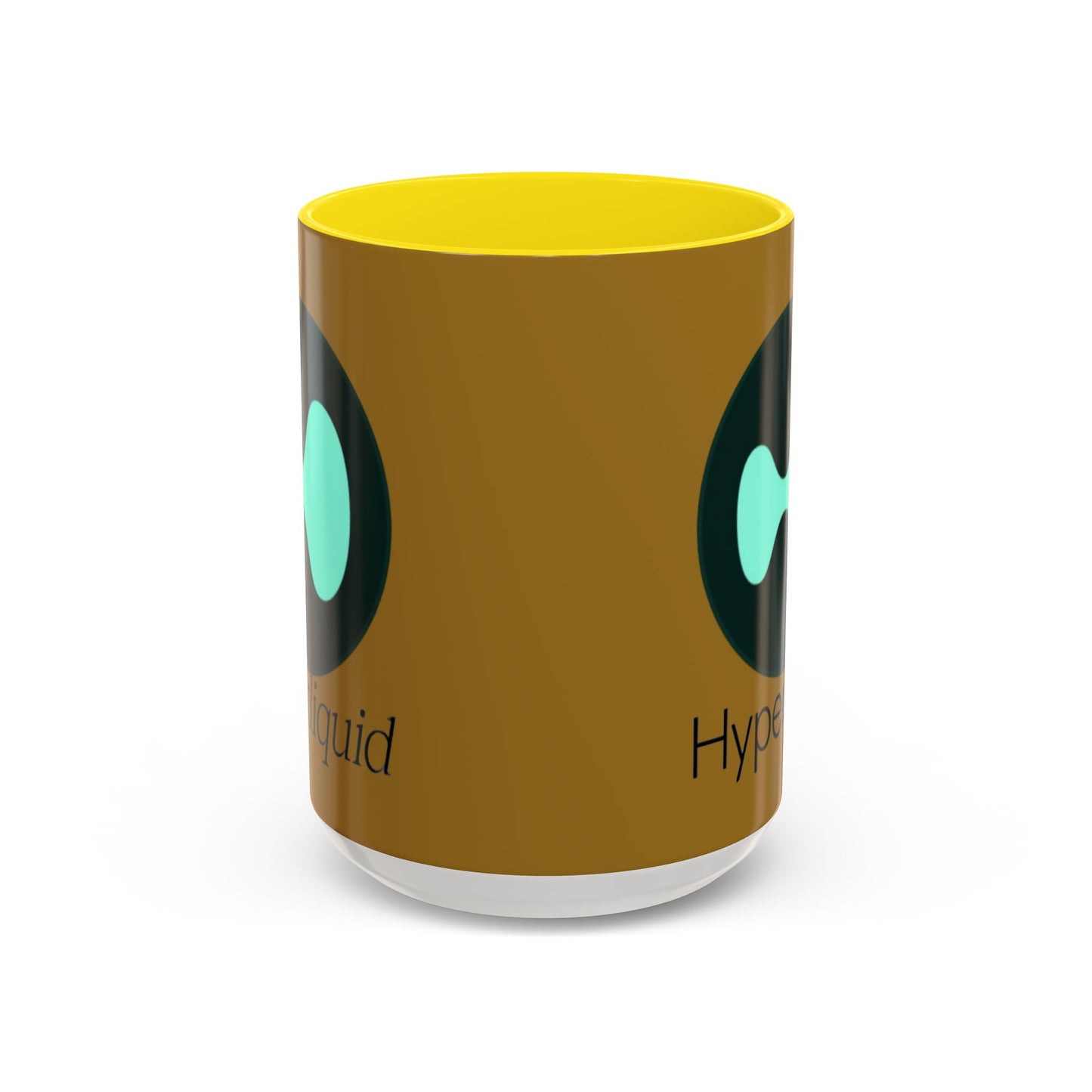 Hyperliquid Black font Brown Accent Mug by cypherpunkgear.com