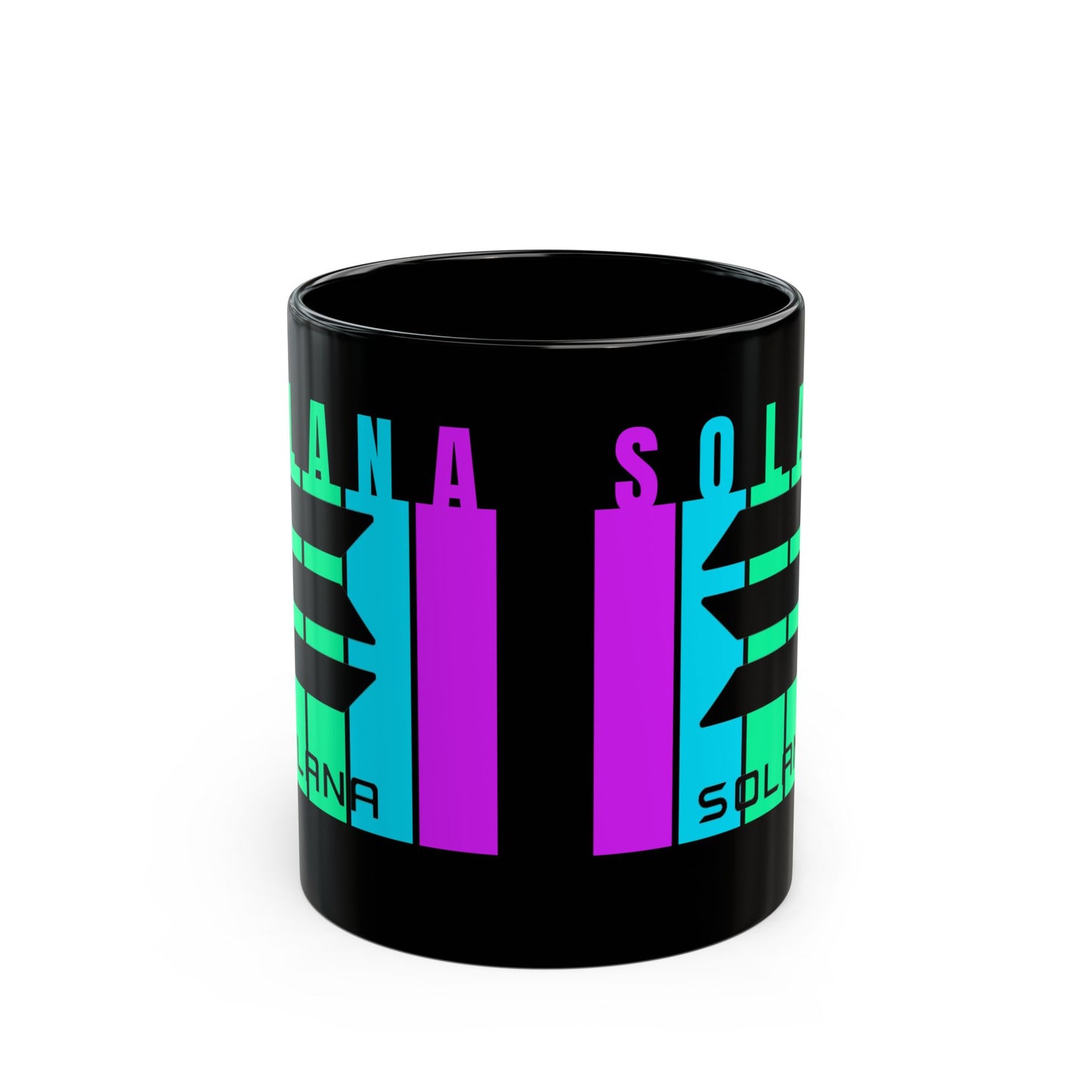 Solana (SOL) Freedom Black Mug by cypherpunkgear.com