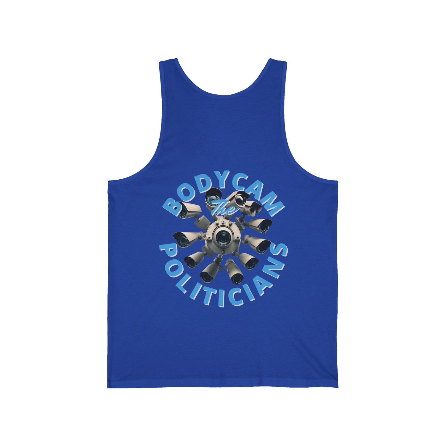 2-sided, Bodycam the Politicians Cameras Unisex Jersey Tank Top by cypherpunkgear.com